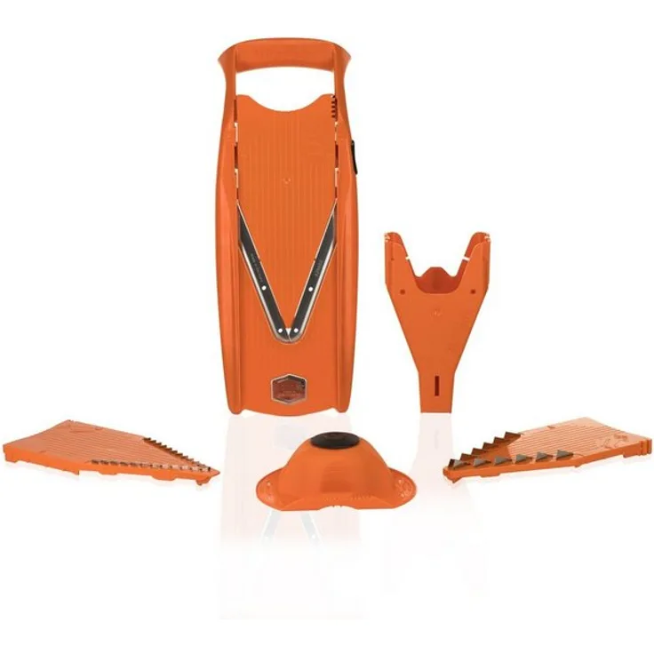 Börner Gemüsehobel V5 PowerLine Starter Set, Kunststoff, mit 2 Messereinschüben orange