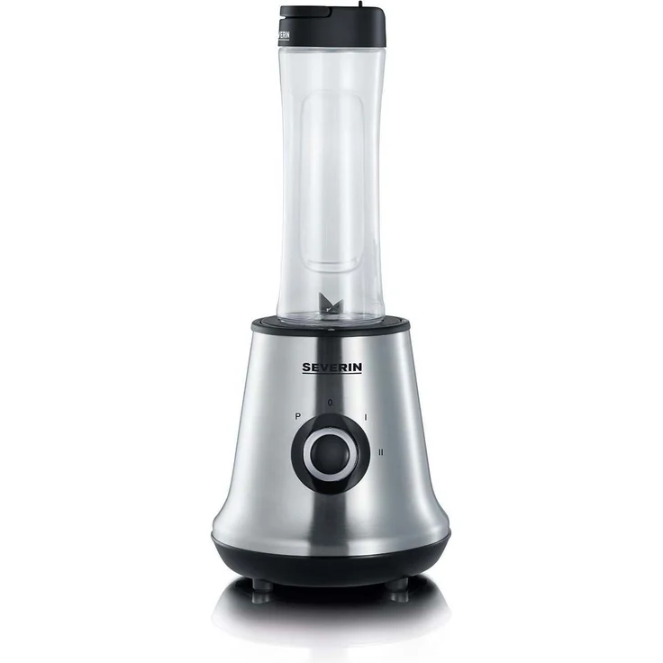 SEVERIN Multimixer SM 3737 mit Smoothie Mix & Go (Inkl. 1 L Mixbehälter und 600 ml Trinkbecher mit Deckel, ca. 500 W) edelstahl-schwarz – Bild 8