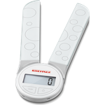 Soehnle Genio White zusammenklappbare Küchenwaage, Haushaltswaage mit stufenlos einstellbarer Wiegefläche, digitale Küchenwaage mit 5 kg Tragkraft