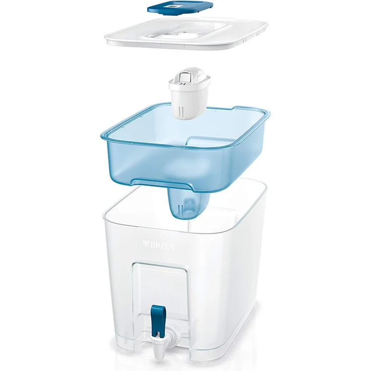 BRITA Wasserfilter-Station Flow inkl. 1 MAXTRA+ Filterkartusche – XXL Tischwasserfilter mit Zapfhahn reduziert Kalk, Chlor und leitungsbedingt vorkommende Metalle wie Kupfer & Blei im Leitungswasser  – Bild 3