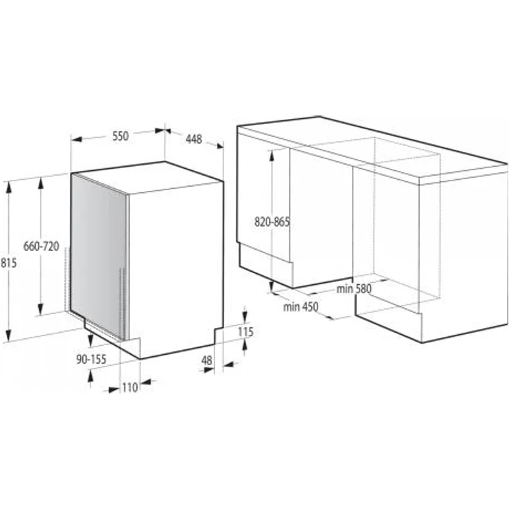 Gorenje GV520E10, Geschirrspüler, E, Geräuschemissionsklasse C, Geräuschemissionen 47 Dezibel – Bild 7