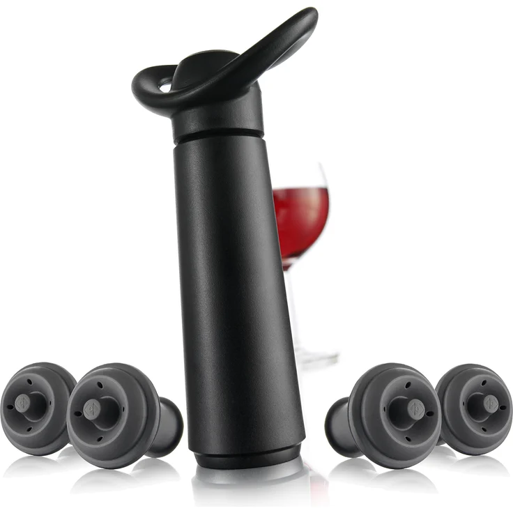 Vacu Vin 09874606 Weinpumpe Concerto mit 4 Stopfen - Preisvergleich – Bild 1