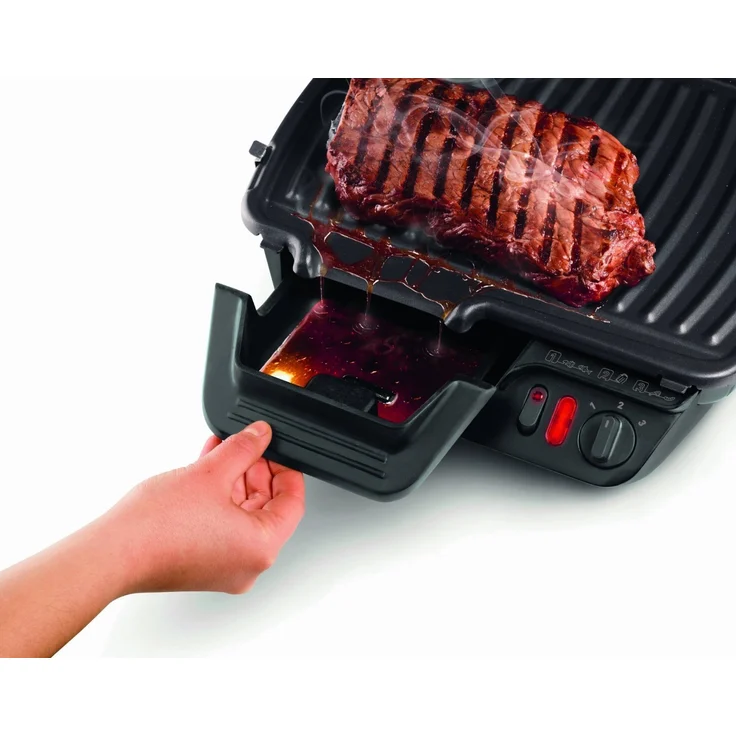 Tefal GC3050 2in1 Kontaktgrill-Sandwichmaker, 2000W, aufklappbar, als Tischgrill-BBQ und Doppelter Grillfläche, Sandwich, Toasts, Steak, Panini, Regelbarer Thermostat, antihaftbeschichtet, silber, schwarz – Bild 5