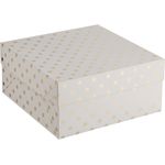 Mason Cash Tortenschachtel in Metallic Punkten, 25 cm, Mehrlagig, Gold-Weiß, 7 x 27.5 x 32 cm