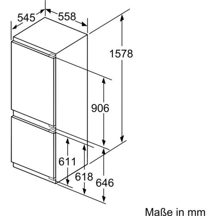 Siemens KI77SADD0 Kühl-Gefrierkombination, Einbau, weiß, Schnellkühlen und -gefrieren, LED, Breite 55.8 cm, Energieklasse D – Bild 8