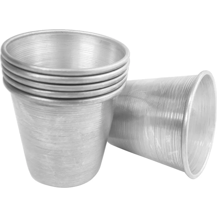 Vespa 923100 Baba au rhum Packung 6 Förmchen, Aluminium, 6 x 6 cm