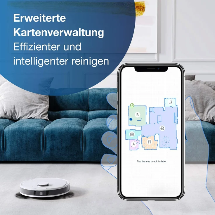 Ecovacs Deebot N8 Pro Saugroboter mit Wischfunktion, True Mapping und TrueDetect 3D Technologie, 110 min Akkubetrieb, 2.600 Pa Saugleistung – Bild 11