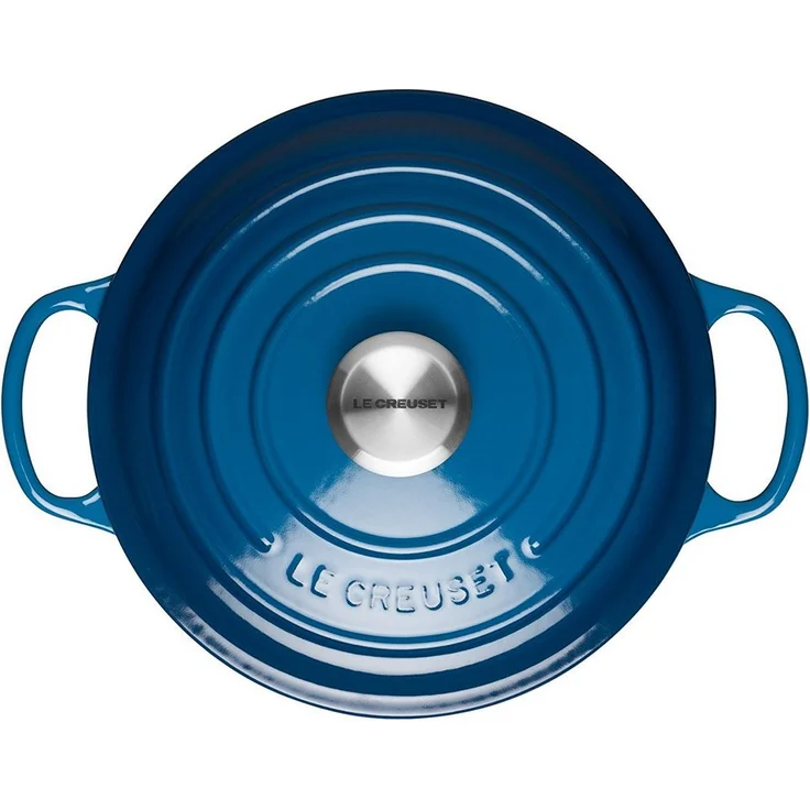Le Creuset Signature Gusseisen-Bräter mit Deckel, Ø 24 cm, Rund, Für alle Herdarten und Induktion geeignet, Volumen: 4,2 l, Marseille – Bild 2