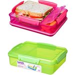 SISTEMA SISTEMA Lunchbox Snack Attack Duo to go 975 ml 19,7x15,8x6cm farbig sortiert