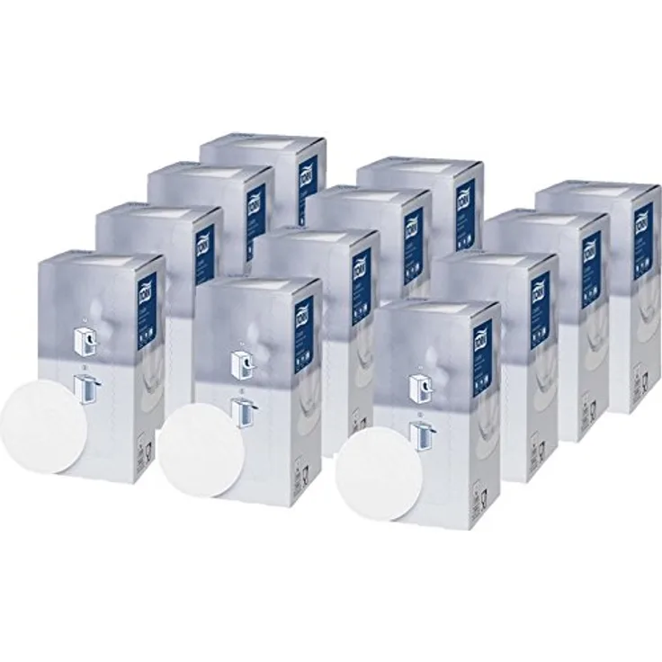 Tork 470246 Untersetzer weiß für Gläser und Tassen in Advanced-Qualität - extra dickes Papier - idealer Schutz vor Feuchtigkeit - Ø 9cm - 12 x 250 Untersetzer (3.000 Stück)