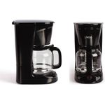 LIVOO DOD166N Kaffeemaschine, 15 Tassen, Permanentfilter, Abschaltautomatik, schwarz