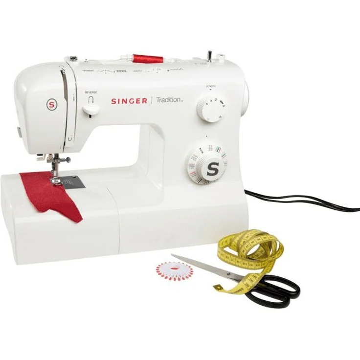 Singer Tradition 2282 Freiarm-Nähmaschine 32 Nähprogramme Knopflochautomatik Nadeleinfädler Freiarm-Nähmaschine, weiß – Bild 10