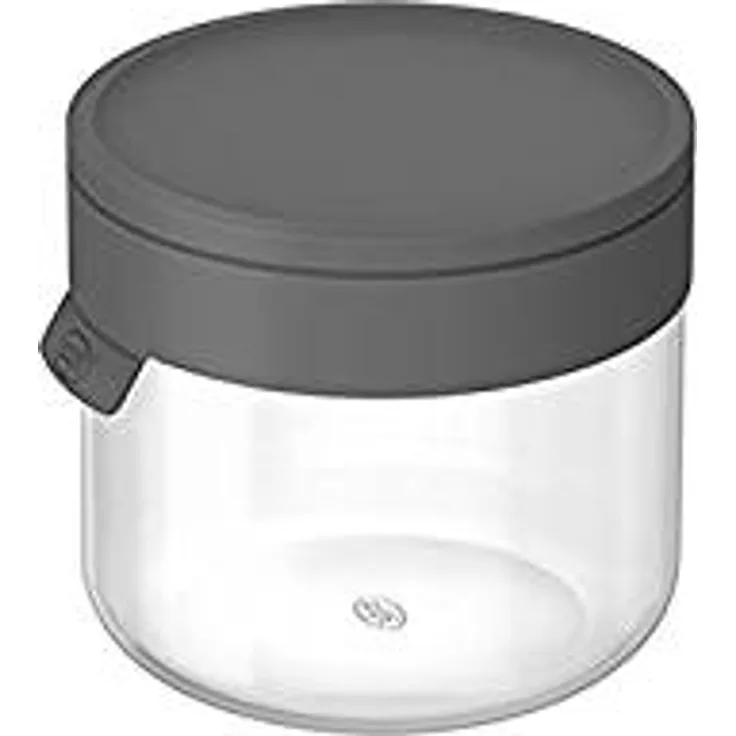 alfi 2465.218.055 Vorratsglas mit Deckel, Borosilikat-Glas S Space Grau 0,55 l, Spülmaschinenfest
