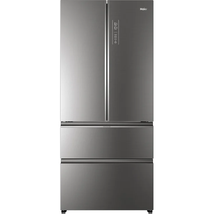 Haier HB18FGSAAA French-Door-Kühlschrank, freistehend, silber, Full NoFrost, MyZone Plus, Schnellgefrieren, Wassertank, Breite 83 cm – Bild 1