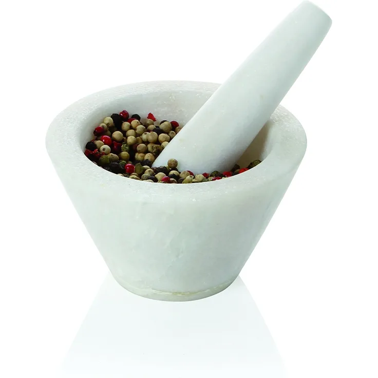Boska Mörser Spicy-speziell für Gewürze-Spülmaschinenfest-Granit-Weiß - 100 x 100 x 60 mm