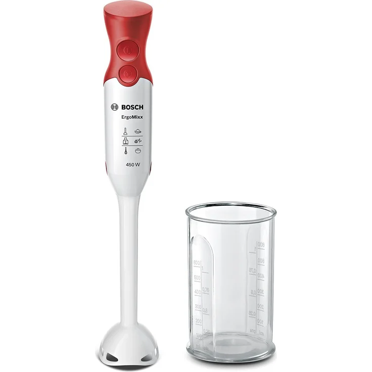 Bosch MSM64010 ergonomischer Stabmixer mit Kunststoff-Mixfuß mit QuattroBlade, 450 Watt – Bild 1