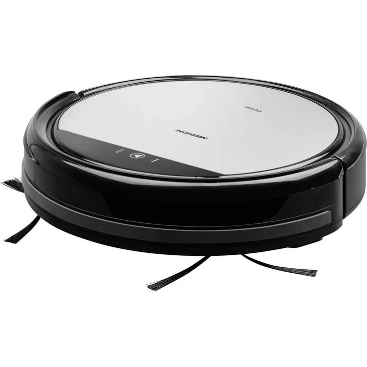 Medion MD 18500 Saugroboter, 90 min Laufzeit, beutellos, virtuelle Barriere, schwarz – Bild 2