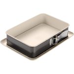 Dr. Oetker Kleine Rechteck-Springform Back-Trend, 28 x 18 x 7 cm, Stahl, Creme-anthrazit, 28 x 18 cm