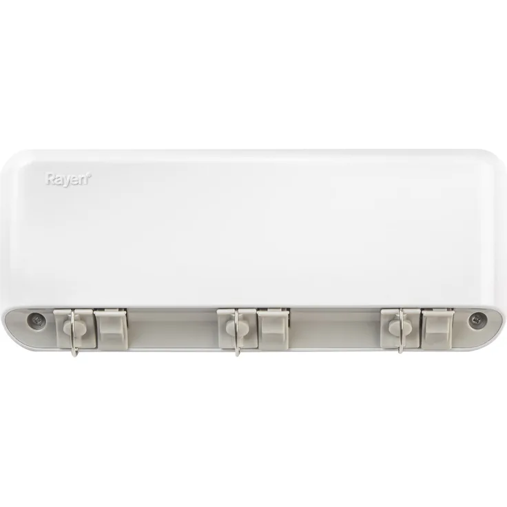 Rayen 40.01 ausziehbare Wäscheleine | 3 unabhängig | Automatischer Wäscheständer für Innen und Außen | 6er Pack | 28,5 x 11,5 x 3,5 cm | Wäschefläche 15 cm, ABS, Nylon, Weiß