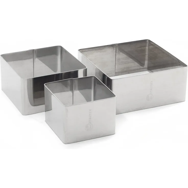 3-tlg. Allzweck-Kochringe Set quadratisch