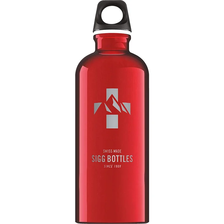 Sigg Unisex – Erwachsene Mountain Red Wasserflaschen, Rot, 0.6 – Bild 1