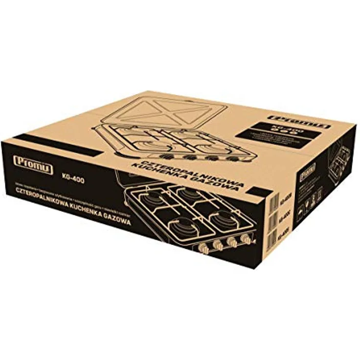 Promis KG400C Kochfeld Schwarz, Weiß Arbeitsfläche Gaskochfeld 4 Zone(n)