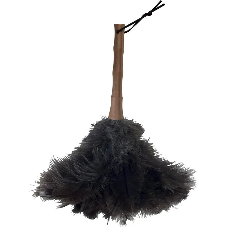 MSV Staubwedel Strauß Bambusgriff Feder Staubwischer Strauss Natur Straußenfedern 43 cm Bambus