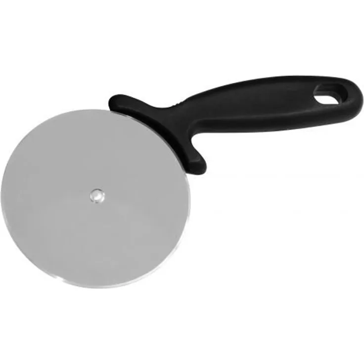 FMprofessional Pizza-Rad Ø 10 cm PIZZA (Farbe: Edelstahl-Schwarz), Menge: 1 Stück