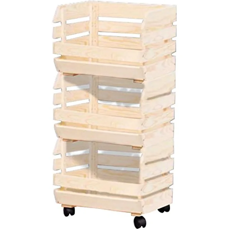Kesper Kartoffel- Obsthorde Kiefernholz, Holz, Beige-Braun 37x80x30 Cm