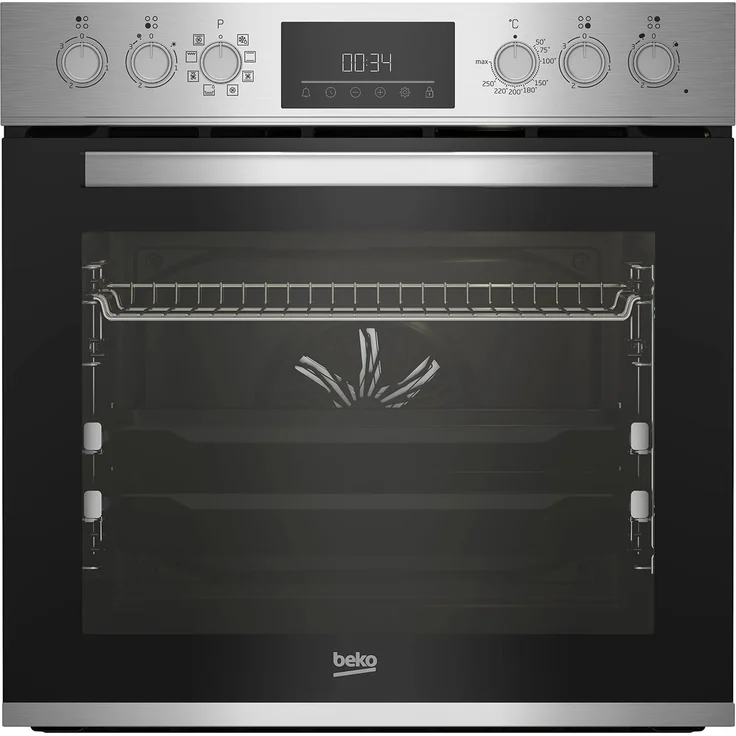 Beko BBUM12328X Einbau Herd-Set, Energieeffizienzklasse A, 8 Heizarten, AeroPerfect, Teleskopauszug, Rahmenloses Glaskeramikkochfeld – Bild 1