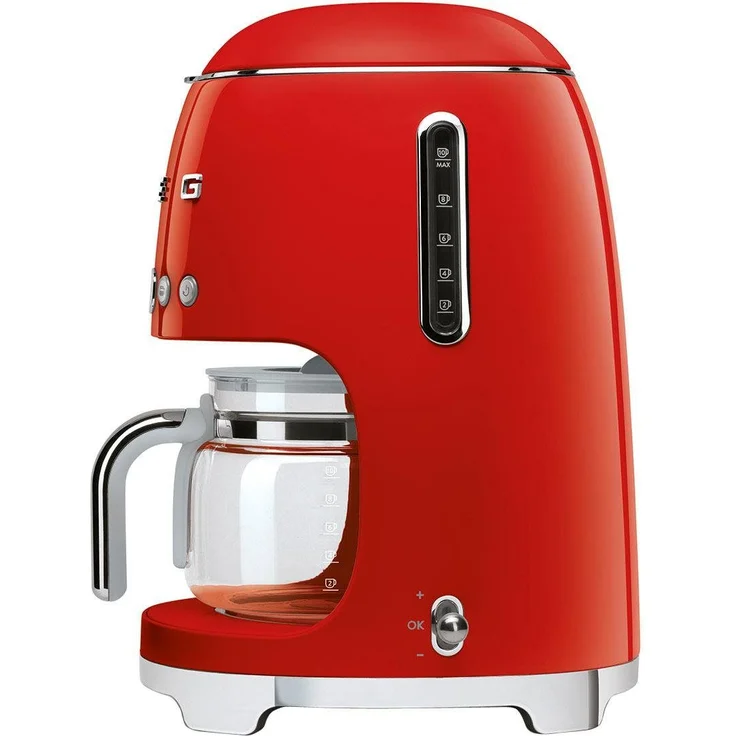 Smeg DCF02RDEU Filterkaffeemaschine, Glaskanne, rot – Bild 3