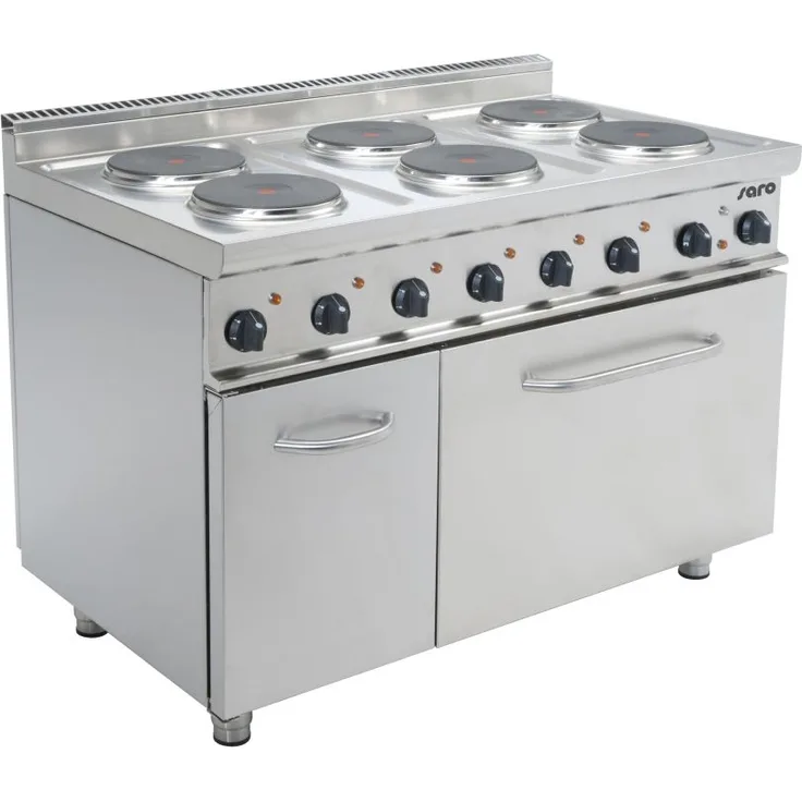 Saro Elektroherd mit Elektrobackofen Modell E7-CUET6LE, Maße: B 1200 x T 700 x H 850