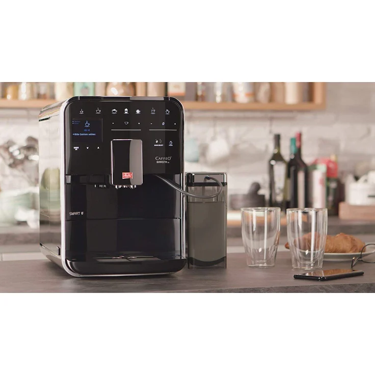 Melitta Caffeo Barista TS Smart F850-102, Kaffeevollautomat mit Milchsystem und integriertem Mahlwerk, Smartphone-Steuerung mit Connect App, One Touch Funktion, Schwarz – Bild 2