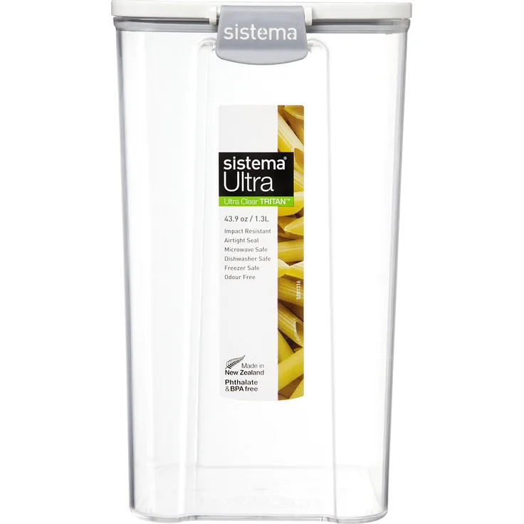 Sistema 18051403 1,3 Liter ultra rechteckige Aufbewahrungsdose, farblich sortiert