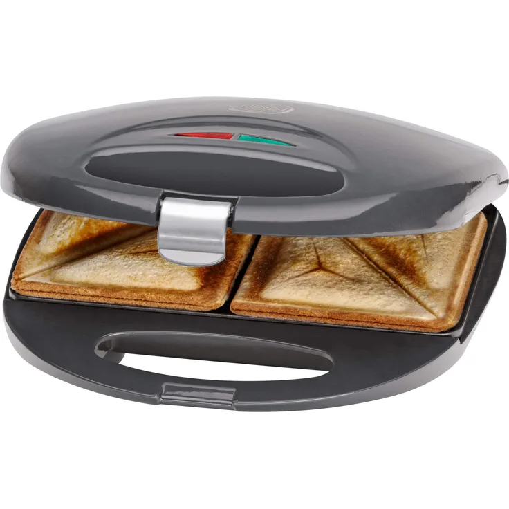 Bomann ST 5016 CB Sandwich-Toaster mit Antihaftbeschichtung und Überhitzungsschutz, grau