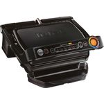 Tefal GC712812 Optigrill+, Kontaktgrill, antihaftbeschichtet, 2000 Watt, 6 automatische Programme, 1 manuelles Programm mit 4 Temperatureinstellungen, Grillfläche 33 x 20 cm, Warmhaltefunktion, schwarz