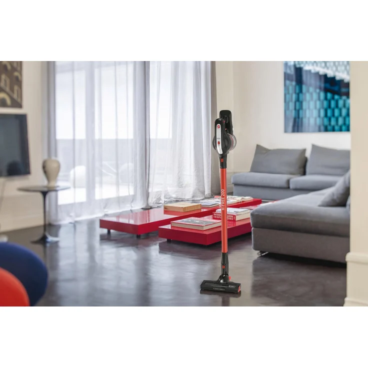Hoover HF122RH H Free 100 HF122RH Handstaubsauger, 40 min Akkubetrieb, Zyklon-Technik, LED-Frontlicht, orange-schwarz – Bild 8