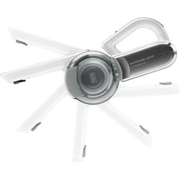 Black + Decker Dustbuster Pivot PV1820L Kleinstaubsauger, 10 min Akkubetrieb, Wandhalterung und Ladestation, Fugendüse und Polsterbürste – Bild 2