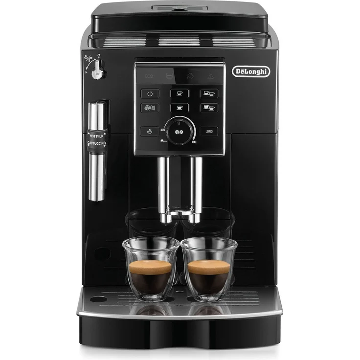 De'Longhi ECAM 25.120.B Kaffeevollautomat mit Profi-Milchaufschäumdüse für Cappuccino, mit Espresso- und Kaffee Direktwahltasten und Drehregler, 2-Tassen-Funktion, Großer 1,8 Liter Wassertank, schwarz – Bild 1
