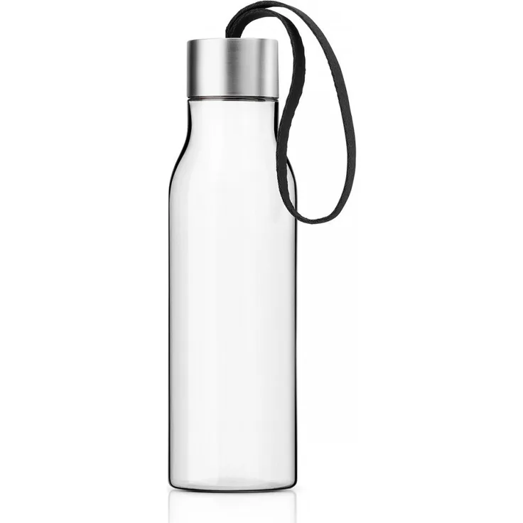 EVA SOLO – Trinkflasche | skandinavisches Design | 0,5 Liter| BPA-freier Kunststoff | spülmaschinenfest | 100% dicht | mit Trageschlaufe – Black