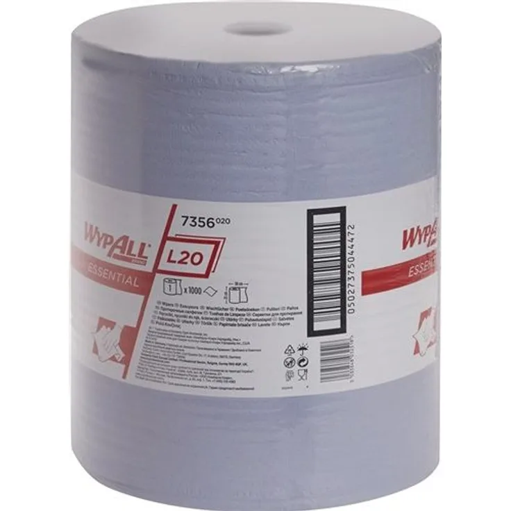 KIMBERLY-CLARK Wischtücher - Großrolle, 1 Rolle x 1000 Tücher, 2-lagig, blau