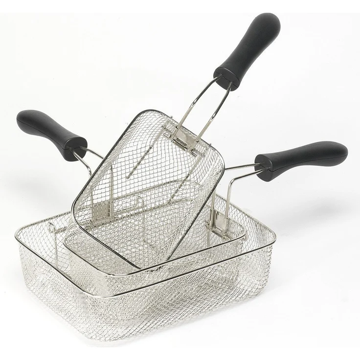 Bestron Family Fritteuse Cool Zone, 3 Frittierkörbe, 4 Liter, Für 1,5 kg oder 2x750 g Frittiergut, Sichtfenster, 2000 W, Edelstahl – Bild 3