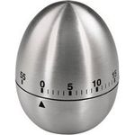 Xavax Analoger Kurzzeitmesser mit Timer-Funktion, Eieruhr, Edelstahl, Silber