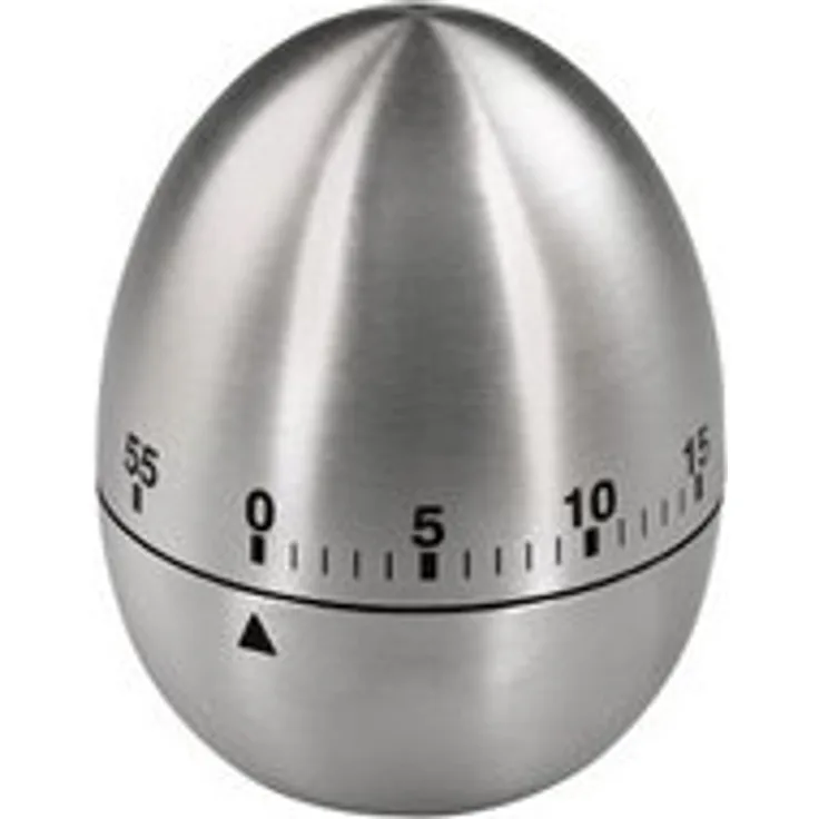 Xavax Analoger Kurzzeitmesser mit Timer-Funktion, Eieruhr, Edelstahl, Silber