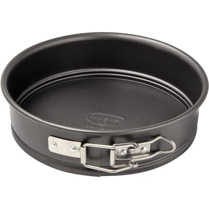 Dr. Oetker Springform Ø 16 cm, kleine Kuchenform mit Flachboden, runde Backform aus Stahl mit Antihaftbeschichtung (Farbe: schwarz), Menge: 1 Stück