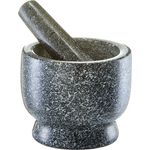 Zeller 24500 Mörser und Stößel-Set, Granit, anthrazit, ca. 12 x 12 x 10 cm