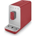 Smeg BCC01 Kaffeevollautomat 50s Style, 1,4 l Wassertank, mit integriertem Mahlwerk, ruby red