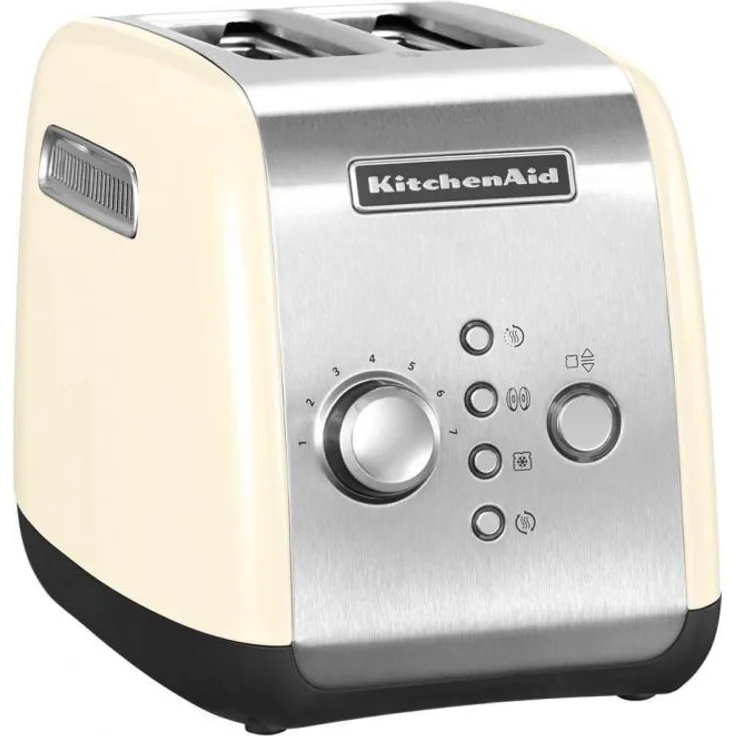 KitchenAid 5KMT221EAC Doppelschlitztoaster, 1100W, 7 Bräunungsstufen, creme 