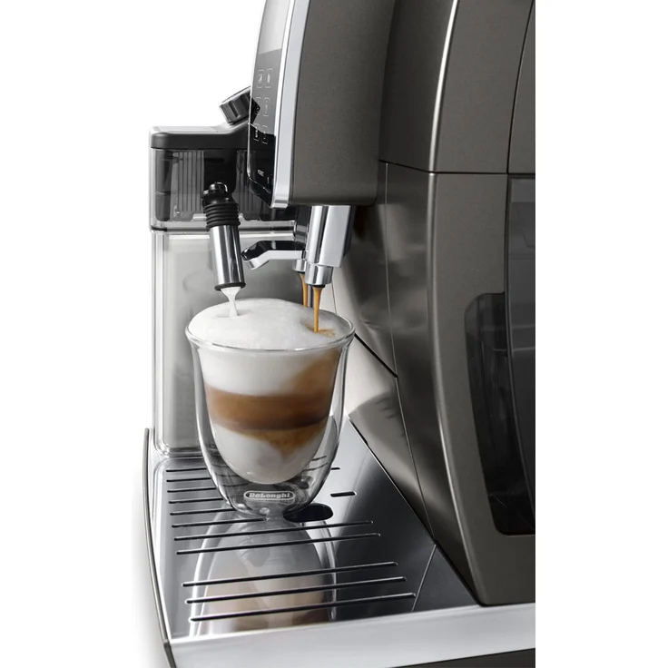 De'Longhi Dinamica Plus ECAM 370.95.T Kaffeevollautomat mit Milchsystem und integriertem Mahlwerk, Cappuccino und Espresso auf Knopfdruck, 3,5 Zoll TFT Touchscreen Farbdisplay und App-Steuerung, titan – Bild 4
