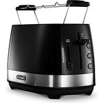 DeLonghi Active Line CTLA 2103.BK Doppelschlitztoaster, 900W, 6 Bräunungsstufen, schwarz